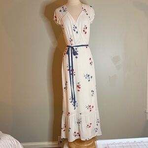 Reformation Floral Maxi Wrap Dress